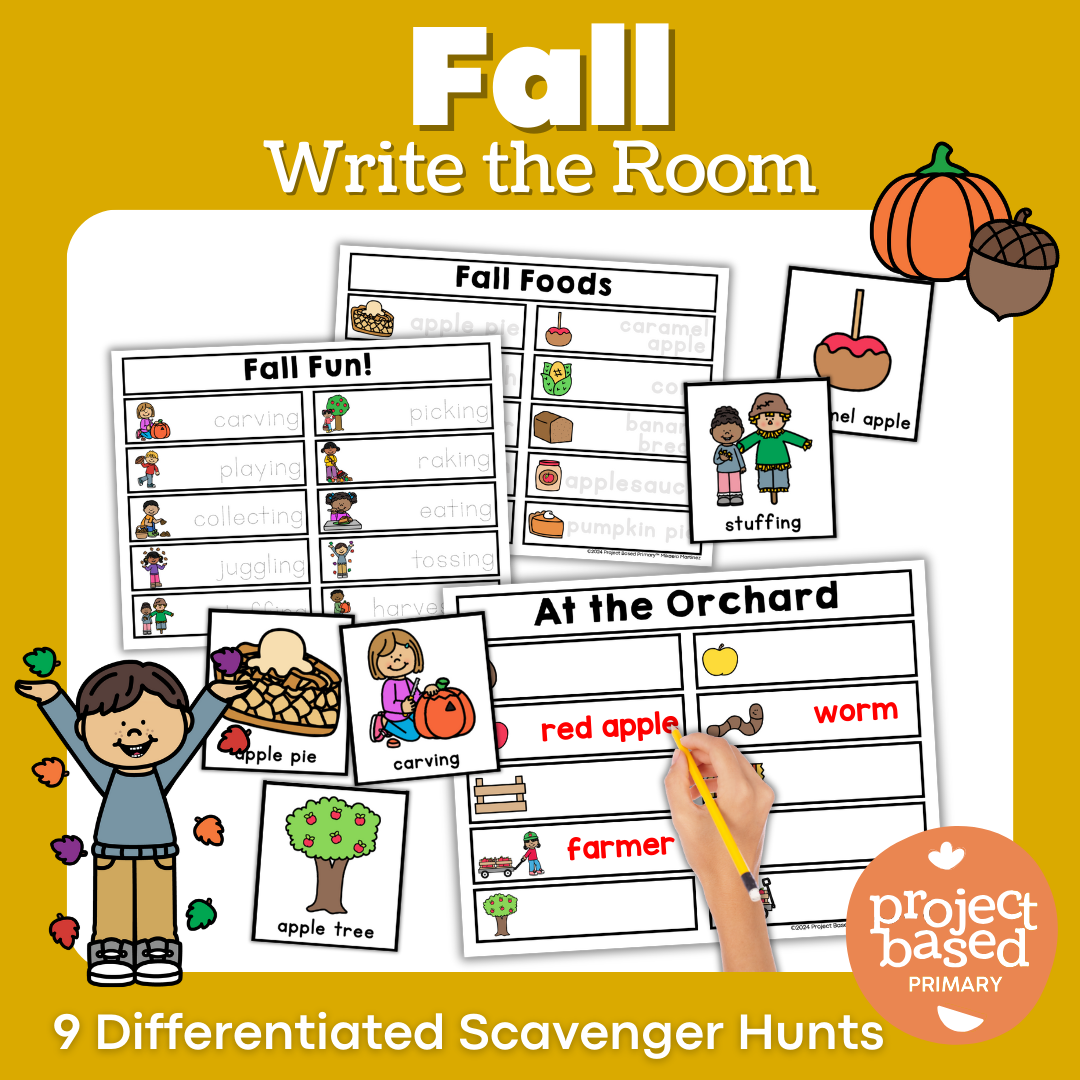 Fall Write the Room Scavenger Hunt – Project Based Primary