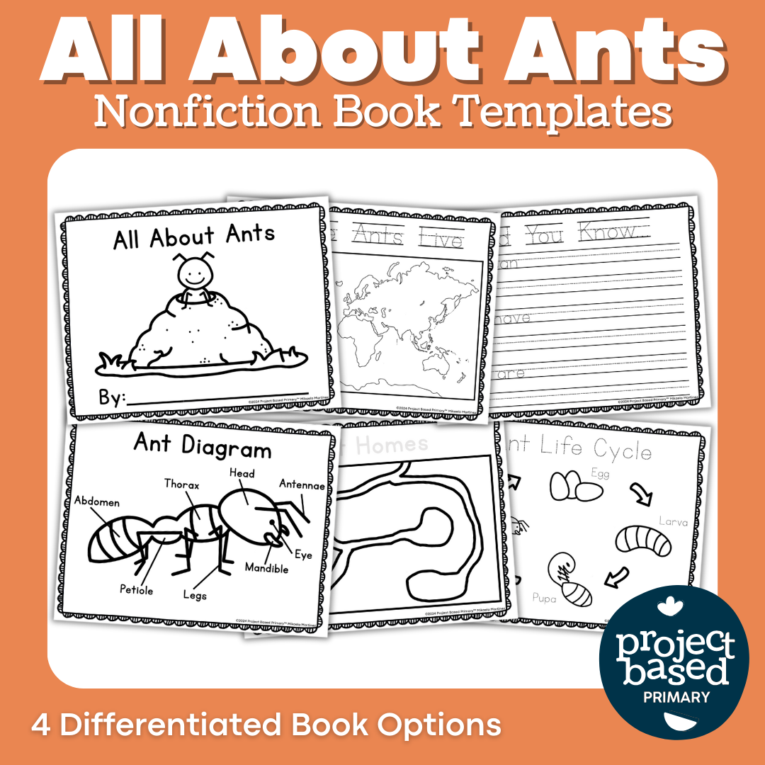 All About Ants Nonfiction Book Templates – Project Based Primary