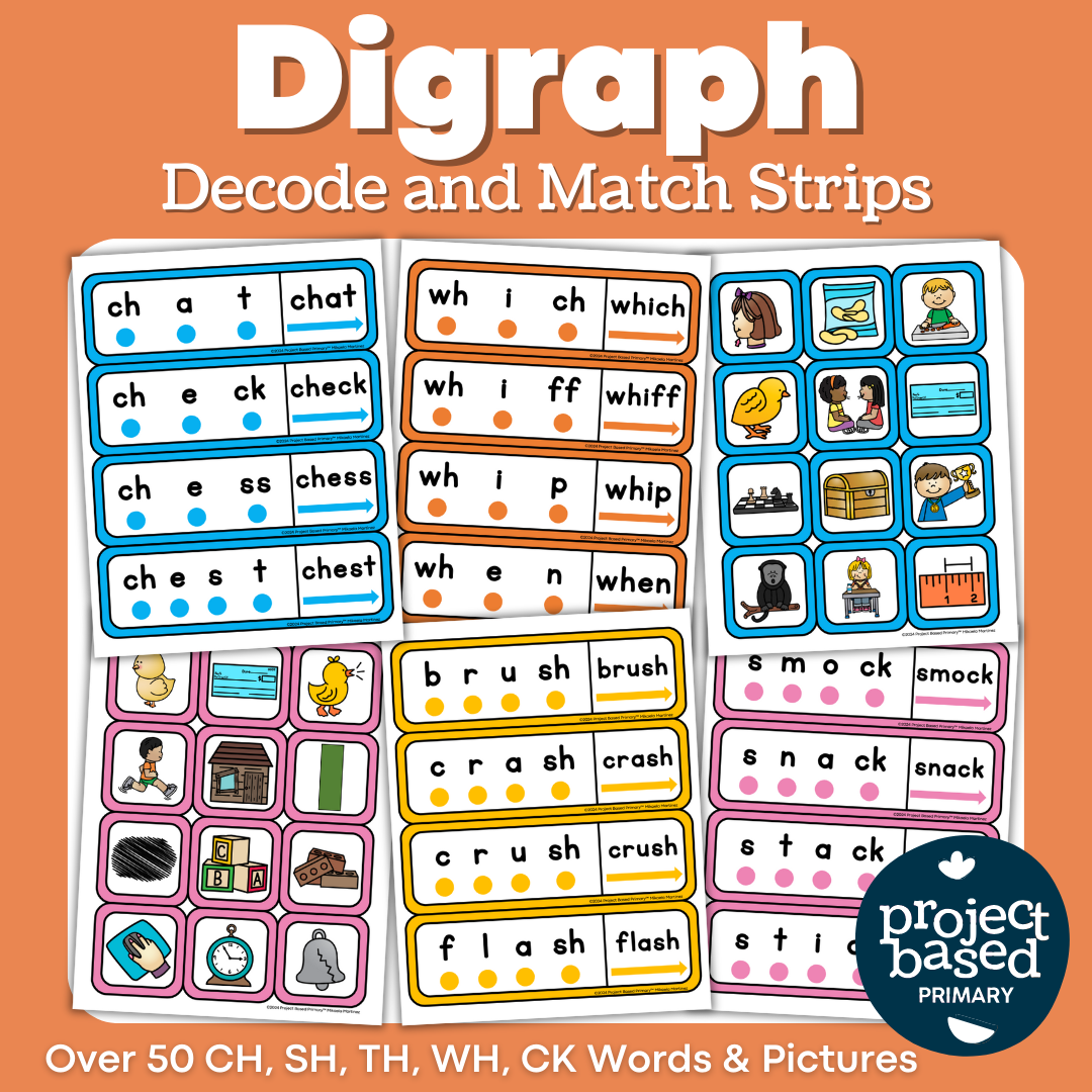 Digraph Blending Decode and Match Strips – Project Based Primary