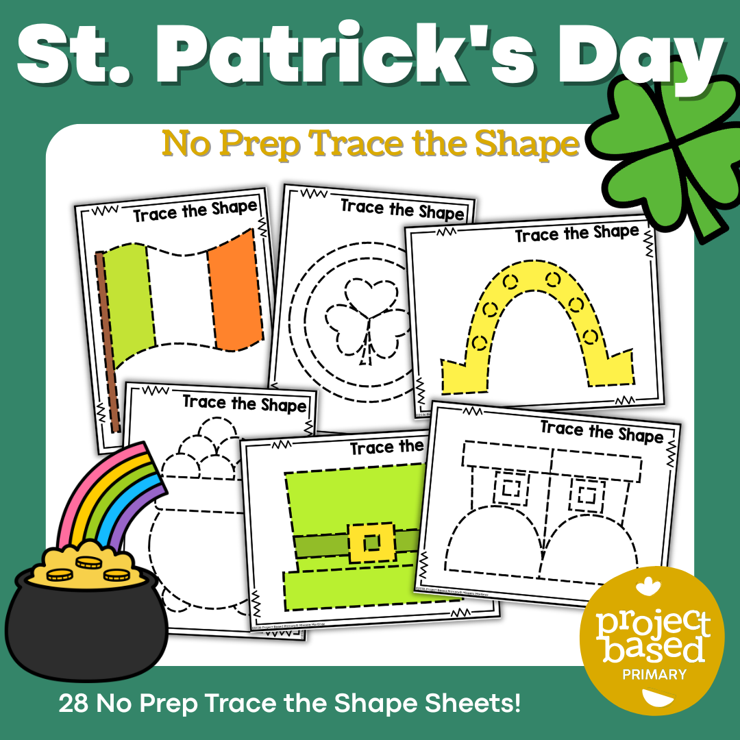 St. Patrick's Day Trace the Shape No Prep Pack – Project Based Primary