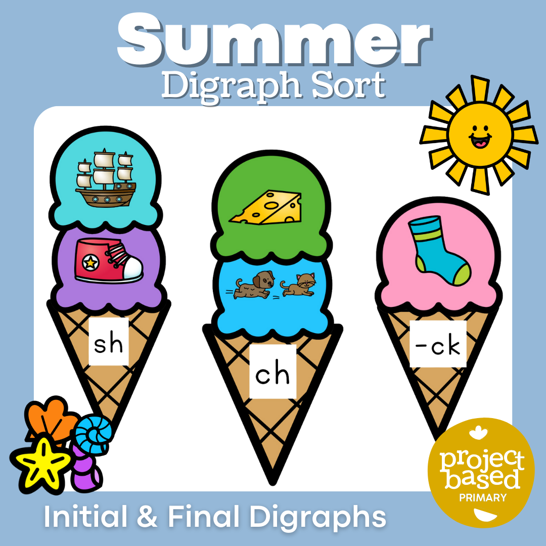 Summer Initial and Final Digraph Sort Ice Cream Cones – Project Based ...