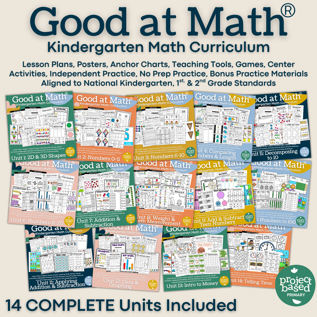 Good at Math® Kindergarten Math Curriculum BUNDLE – Project Based Primary