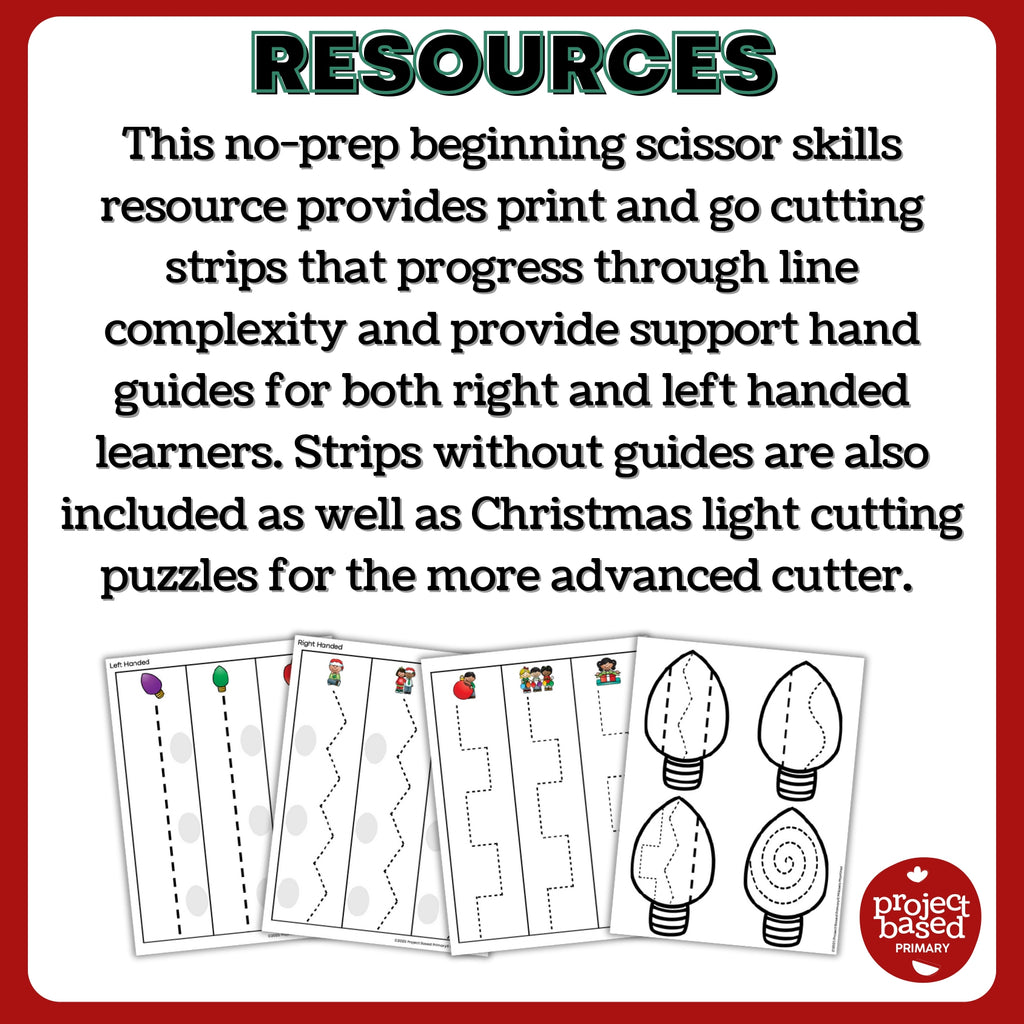 Christmas Beginning Cutting and Scissor Skills