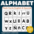 Alphabet Letter Flash Cards Bilingual English & Spanish