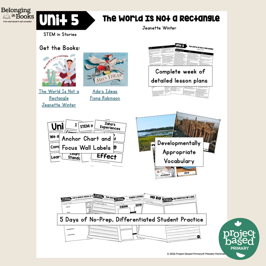 The World is Not a Rectangle Belonging in Books™ Reading Comprehension Week-Long Unit