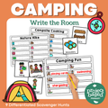 Camping Themed Write the Room Scavenger Hunt