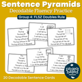 Decodable Sentence Fluency Pyramids Set 4 FLZS Doubles Rule (FLOSS Rule)
