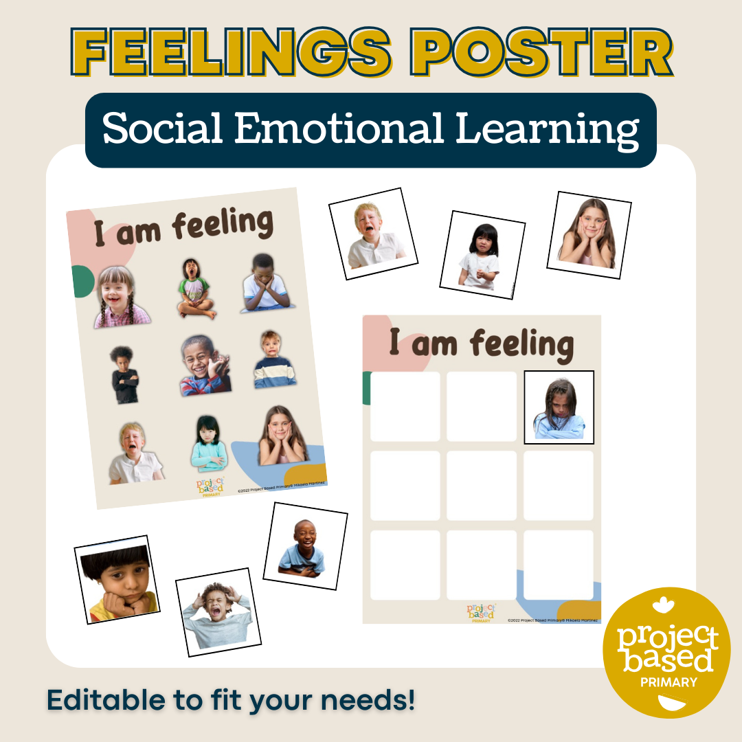 Identifying Feelings Editable Poster | Social Emotional Learning