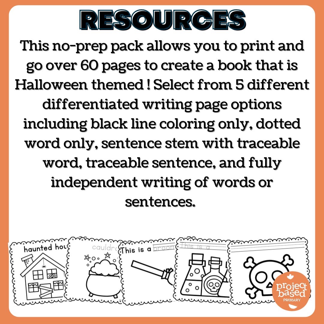 Halloween Fun Books No-Prep and Differentiated