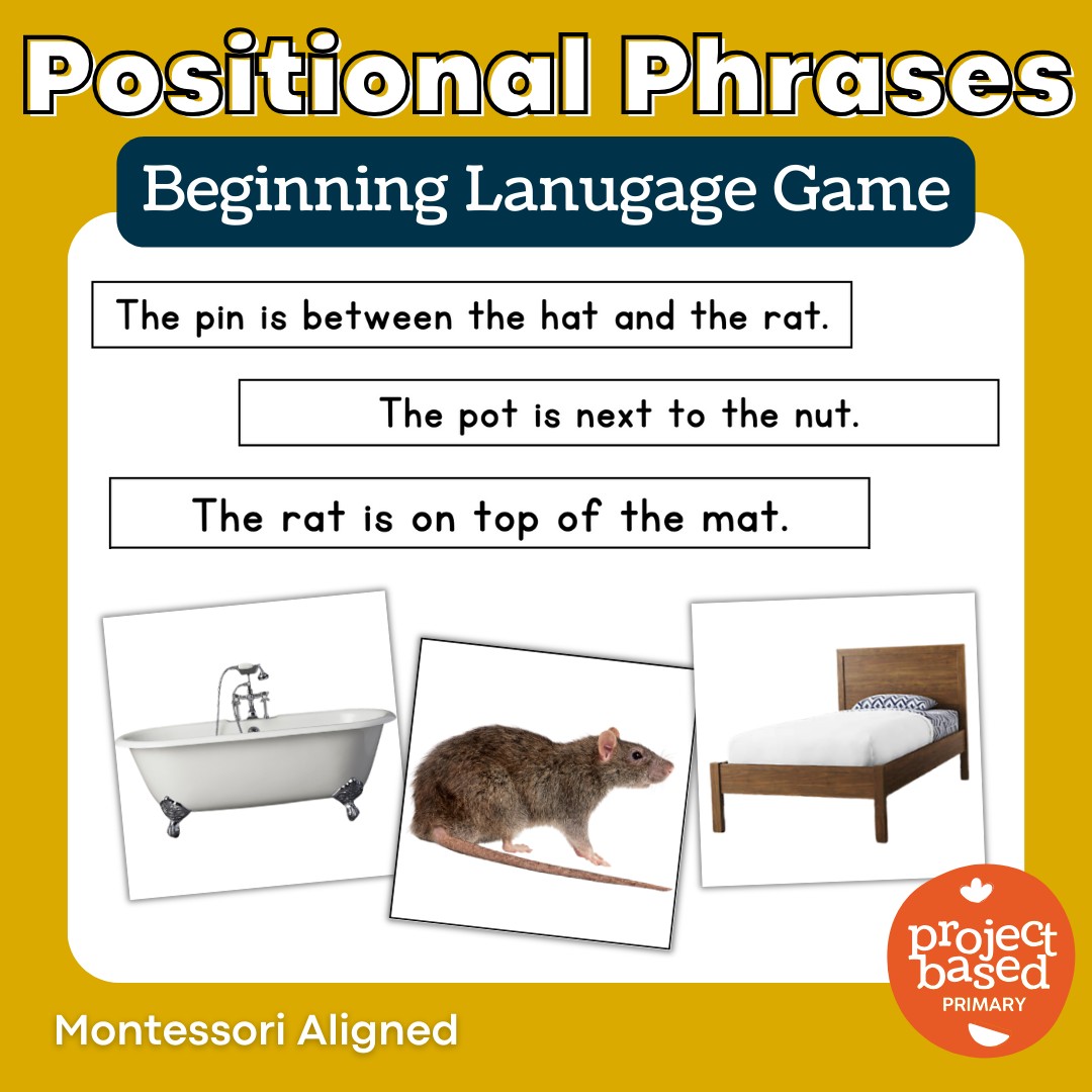 Positional Prepositional Phrases Game Montessori Aligned