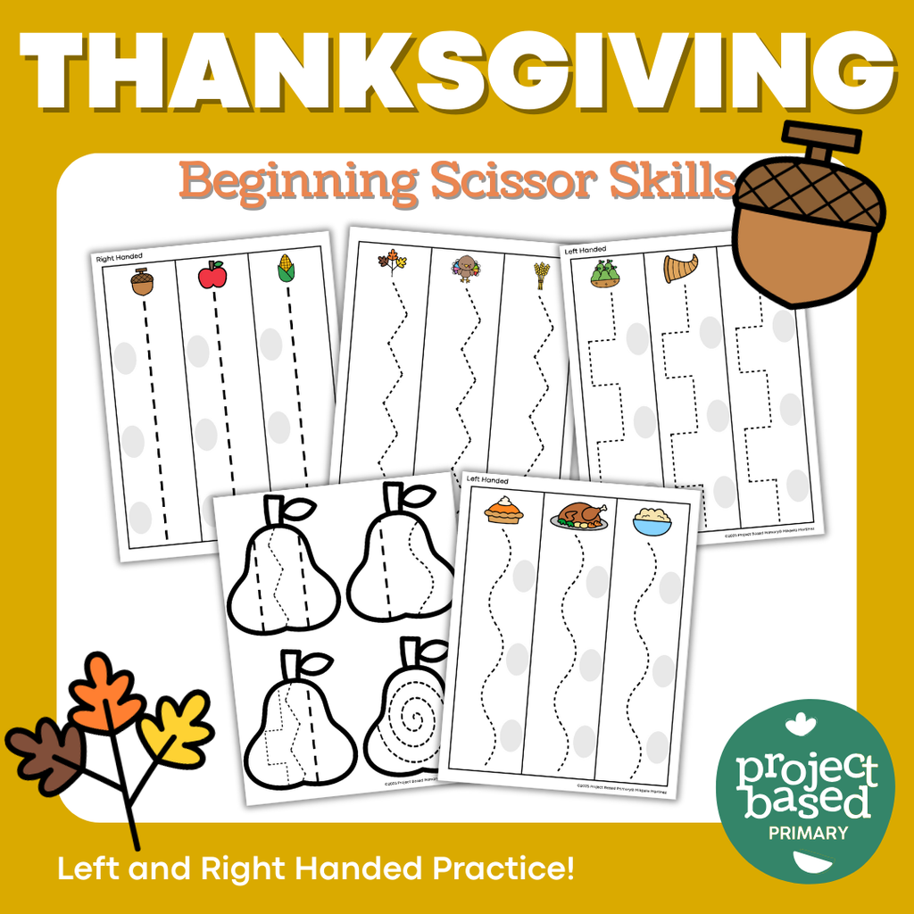 Thanksgiving Beginning Cutting and Scissor Skills