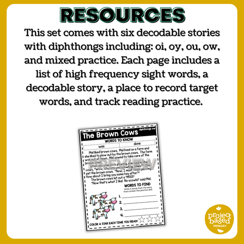 Diphthongs Decodable Stories