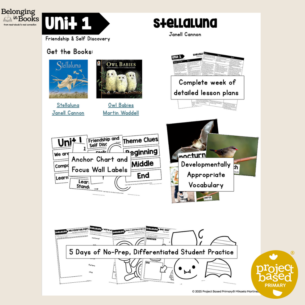 Stellaluna Belonging in Books™ Reading Comprehension Week-Long Unit