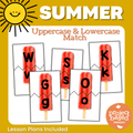 Summer Uppercase and Lowercase Matching Puzzles