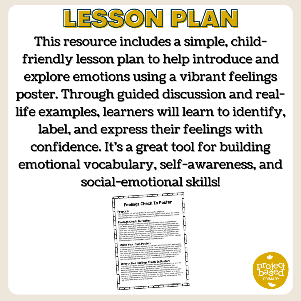 Identifying Feelings Editable Poster | Social Emotional Learning