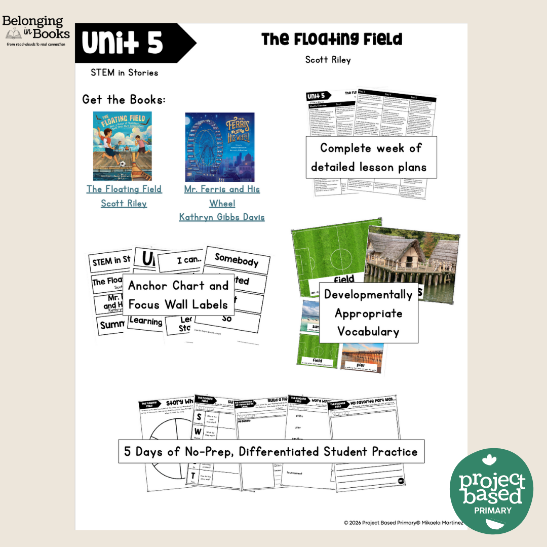 The Floating Field Belonging in Books™ Reading Comprehension Week-Long Unit