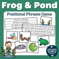 Frog and Pond Themed Positional Phrases Game | Prepositions