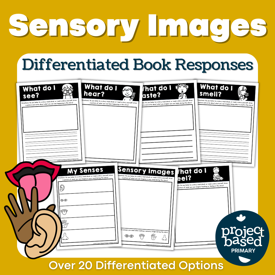 Sensory Imagery Five Senses Primary Graphic Organizers