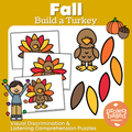 Fall Build A Turkey Visual Discrimination & Listening Comprehension Puzzles
