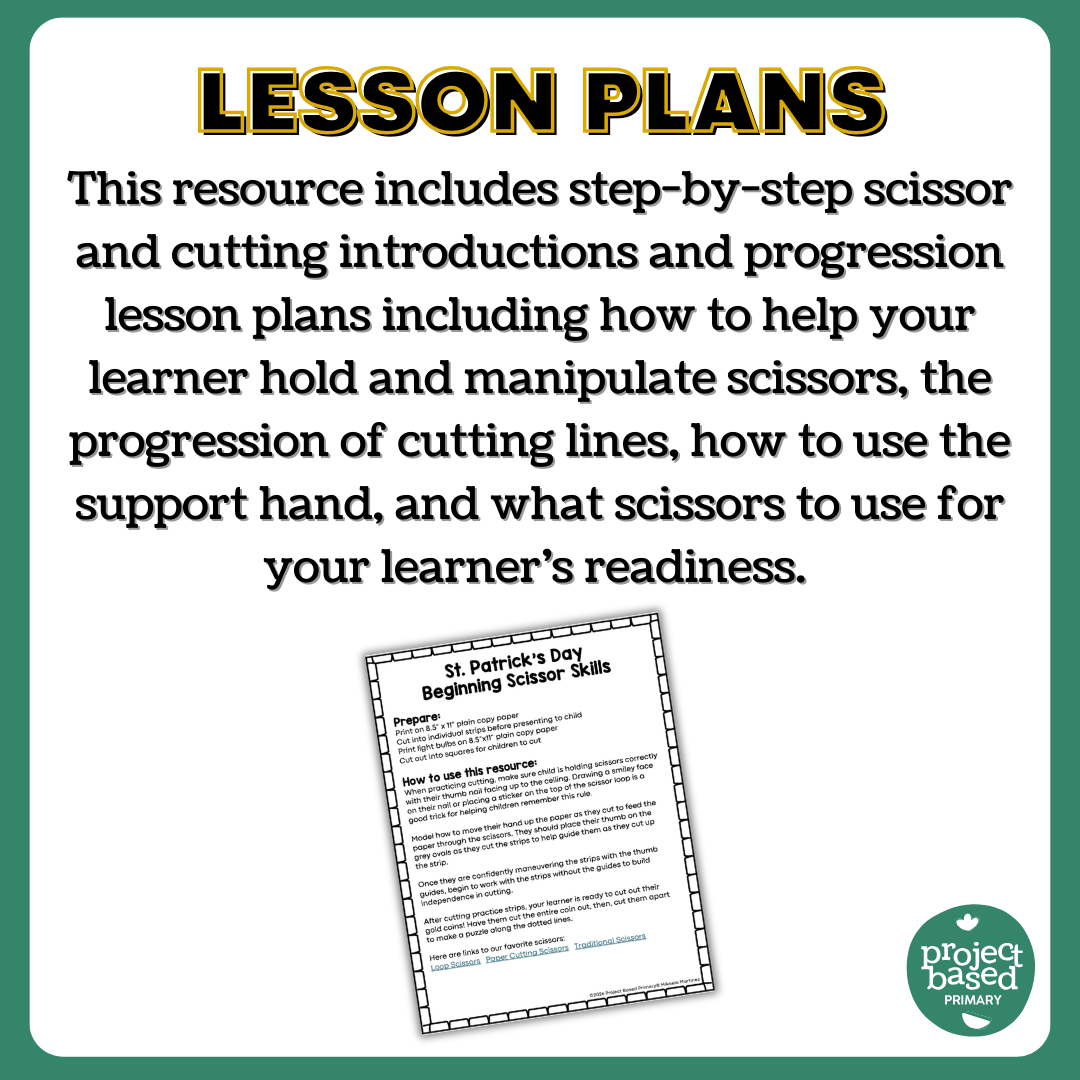 St. Patrick's Day Beginning Cutting and Scissor Skills