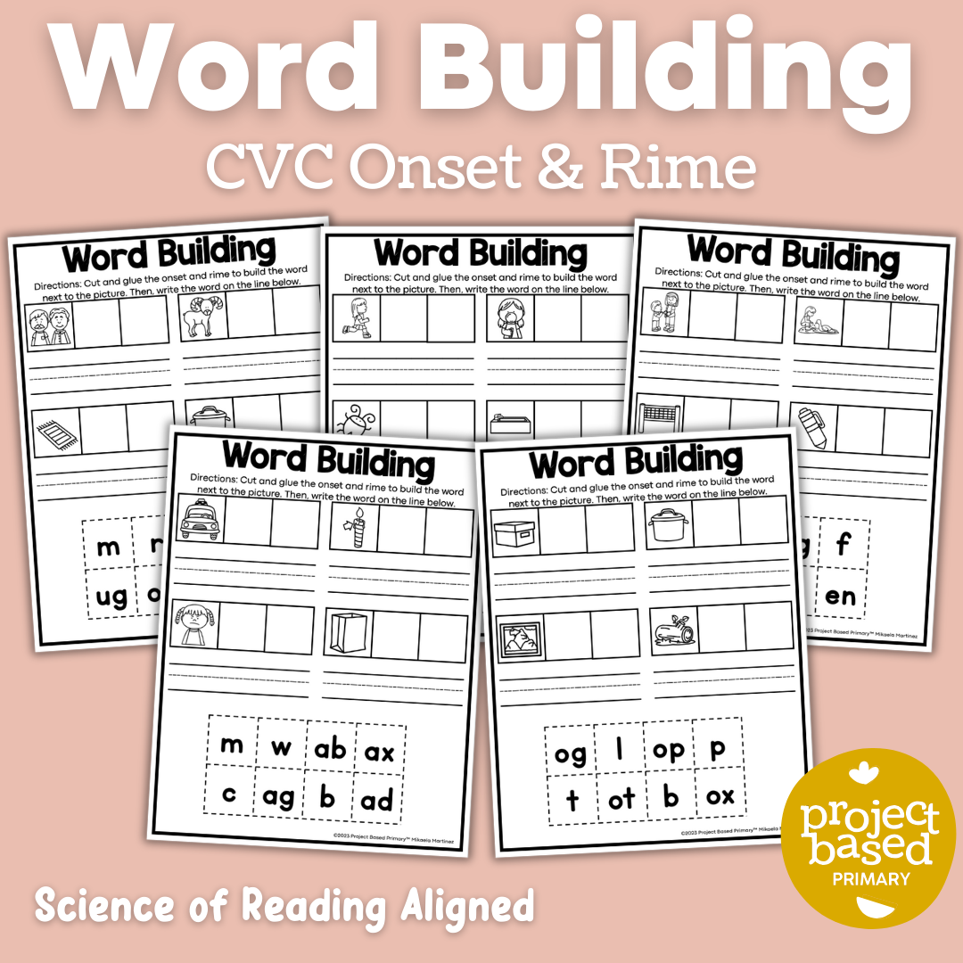 Blends Onset and Rime Word Building No Prep Pack