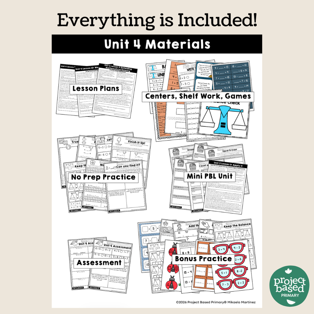 Good at Math® First Grade Unit 4: Equality, Equations, and Algebraic Thinking