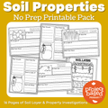 Soil Properties No Prep Printables Pack