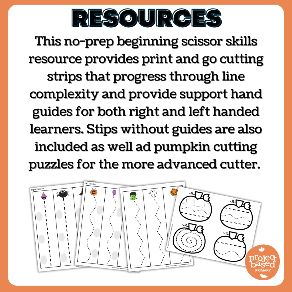 Halloween Beginning Cutting and Scissor Skills
