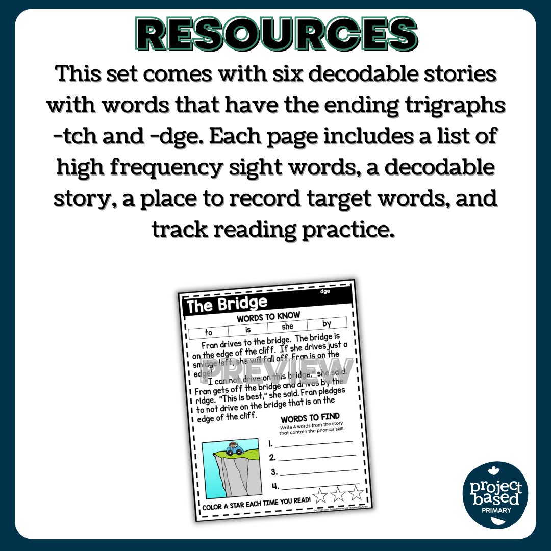 TCH & DGE Trigraph Decodable Stories