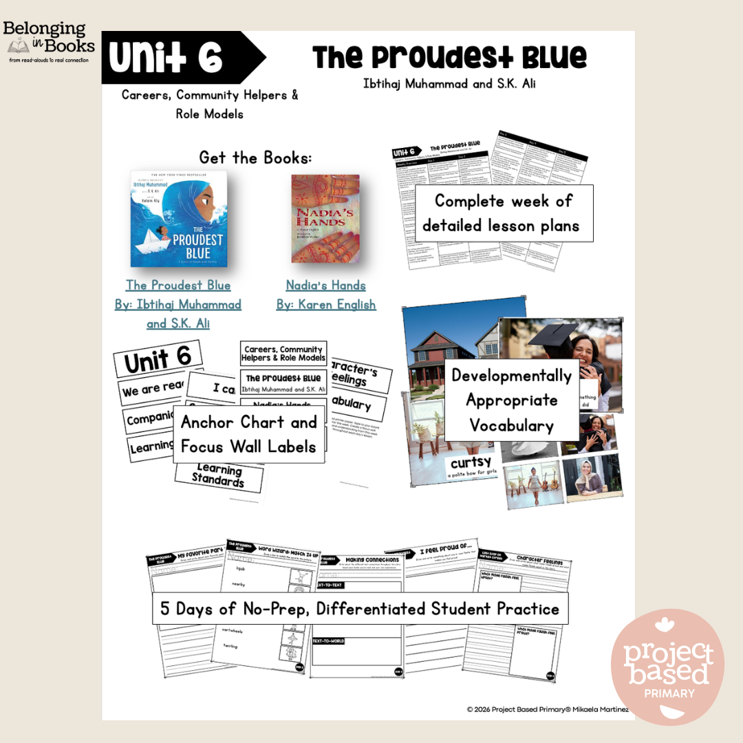 The Proudest Blue Belonging in Books™ Reading Comprehension Week-Long Unit