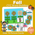 Fall CVC Word Building Segmenting and Blending