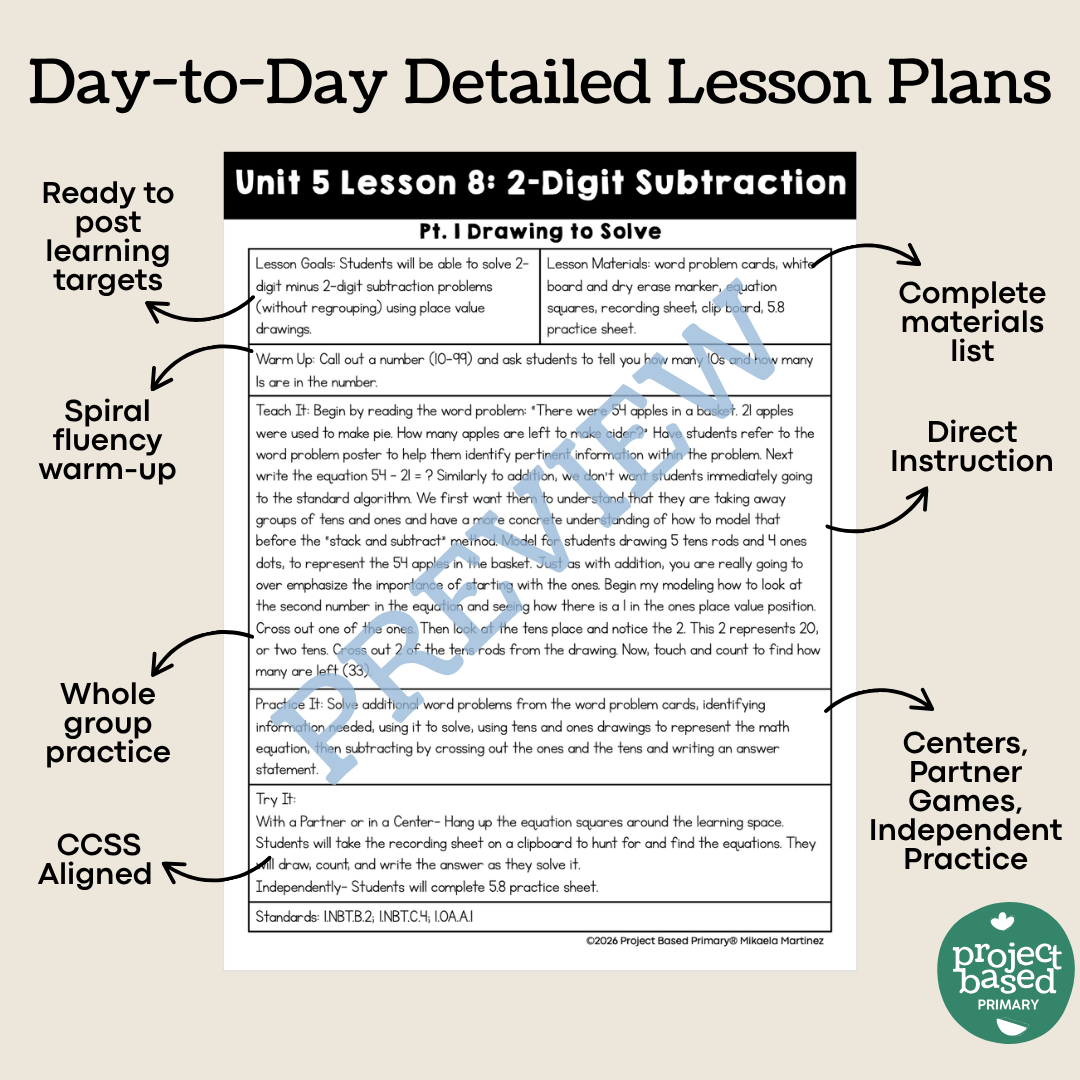 Good at Math® First Grade Unit 5: Word Problems within 100