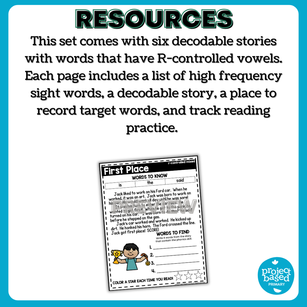 R-Controlled Vowels Decodable Stories