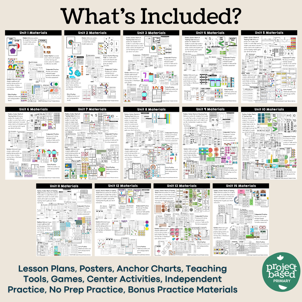 Good at Math® Kindergarten Math Curriculum BUNDLE – Project Based Primary