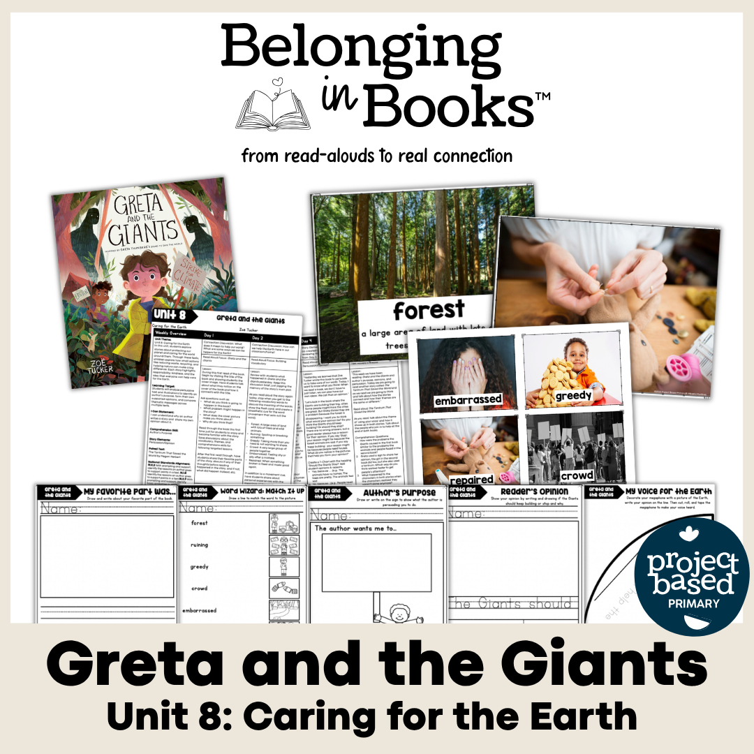 Greta and the Giants Belonging in Books™ Reading Comprehension Week-Long Unit