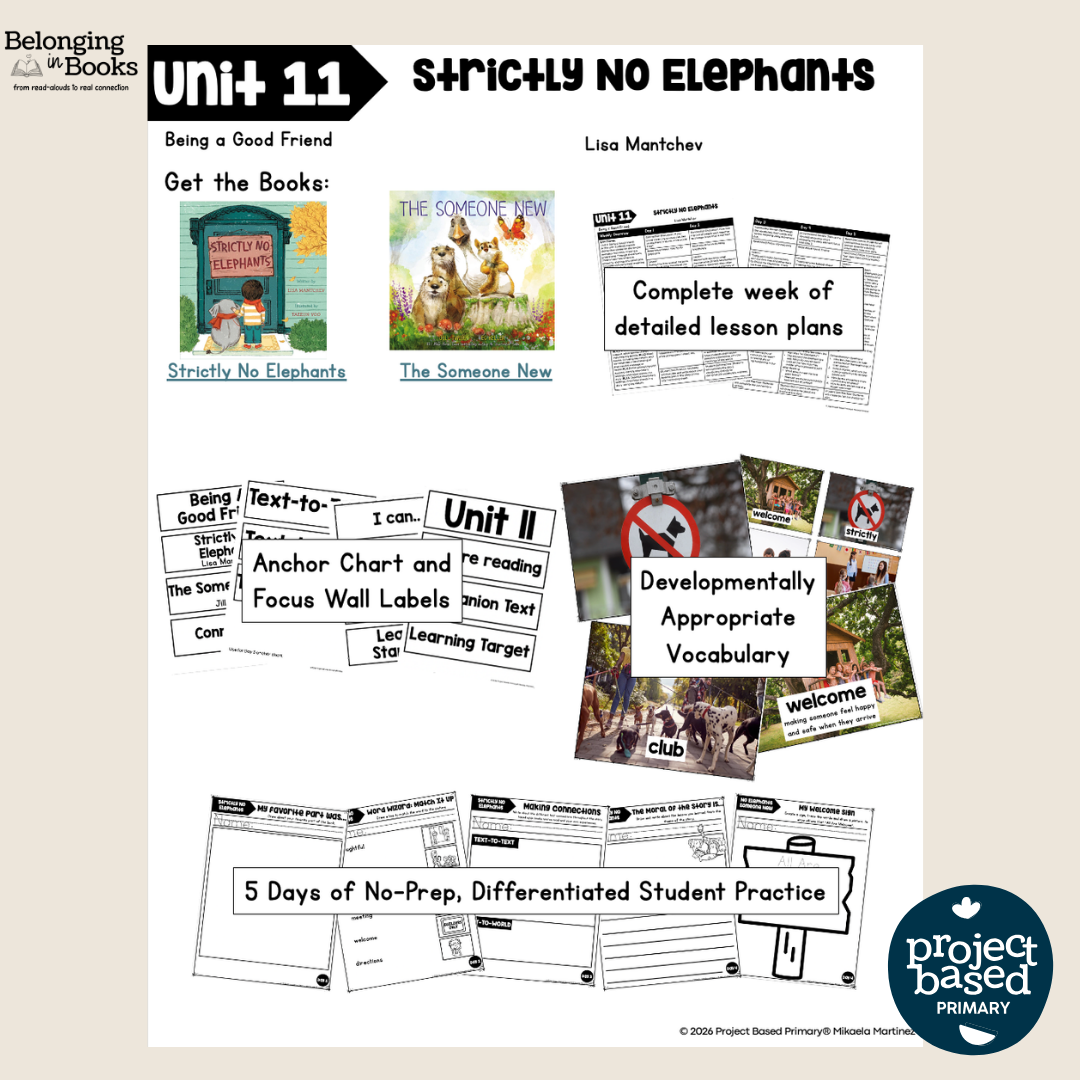 Strictly No Elephants Belonging in Books™ Reading Comprehension Week-Long Unit