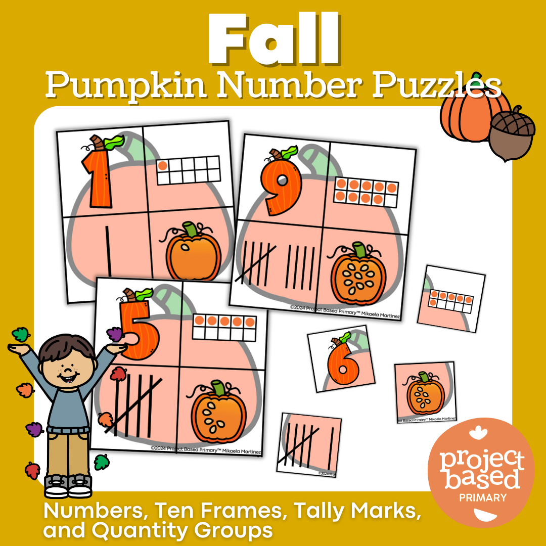 Fall Pumpkin Number Puzzles
