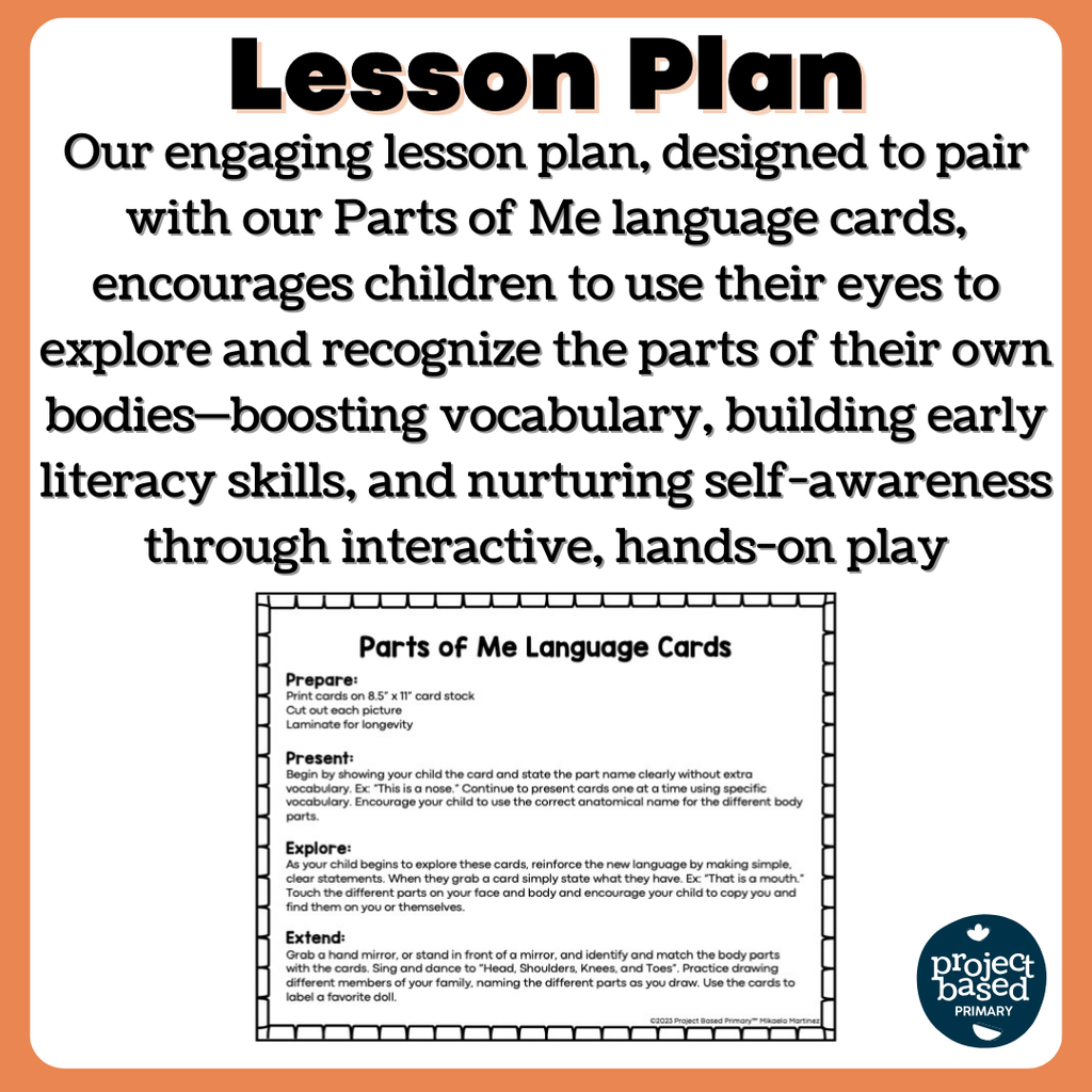 Parts of Me Body Parts Cards