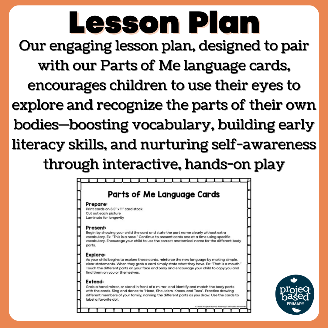 Parts of Me Body Parts Cards