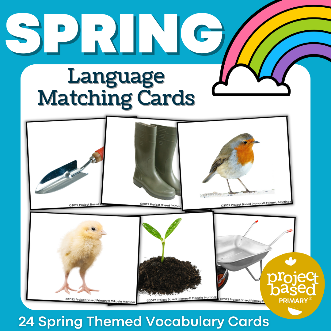 Spring Language Matching Cards