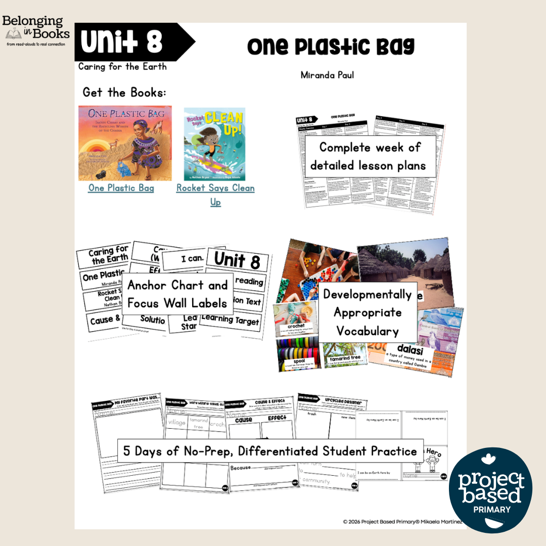 One Plastic Bag Belonging in Books™ Reading Comprehension Week-Long Unit