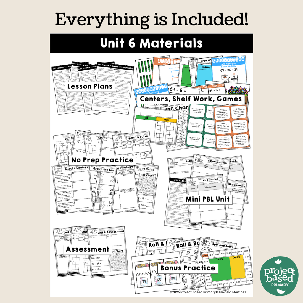 Good at Math® First Grade Unit 6: Addition & Subtraction with Regrouping