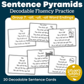 Decodable Sentence Fluency Pyramids Set 7 -all, -oll, -ull Word Endings