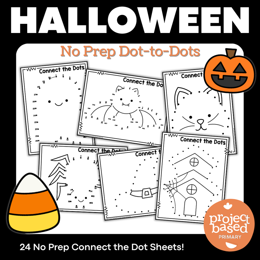 Halloween Dot-to-Dot Connect-the-Dot No Prep Pack