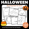 Halloween Dot-to-Dot Connect-the-Dot No Prep Pack