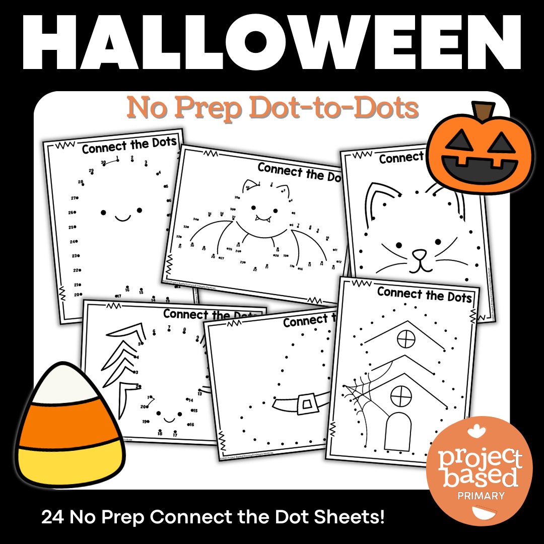 Halloween Dot-to-Dot Connect-the-Dot No Prep Pack