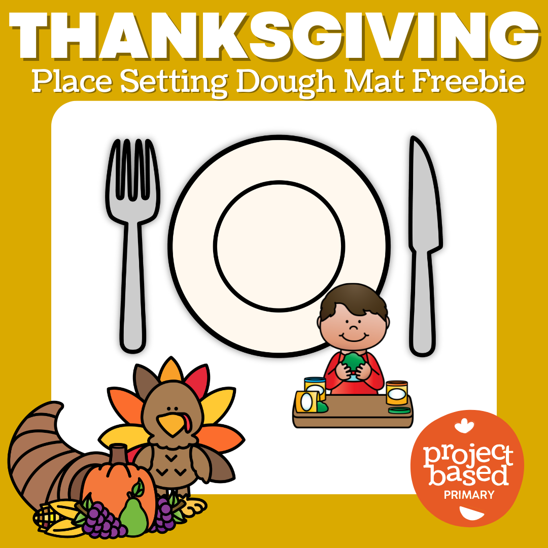 Thanksgiving Play Dough Place Setting Mat FREEBIE