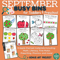 September Busy Bins Toddler - Preschool Low Prep Apple Centers