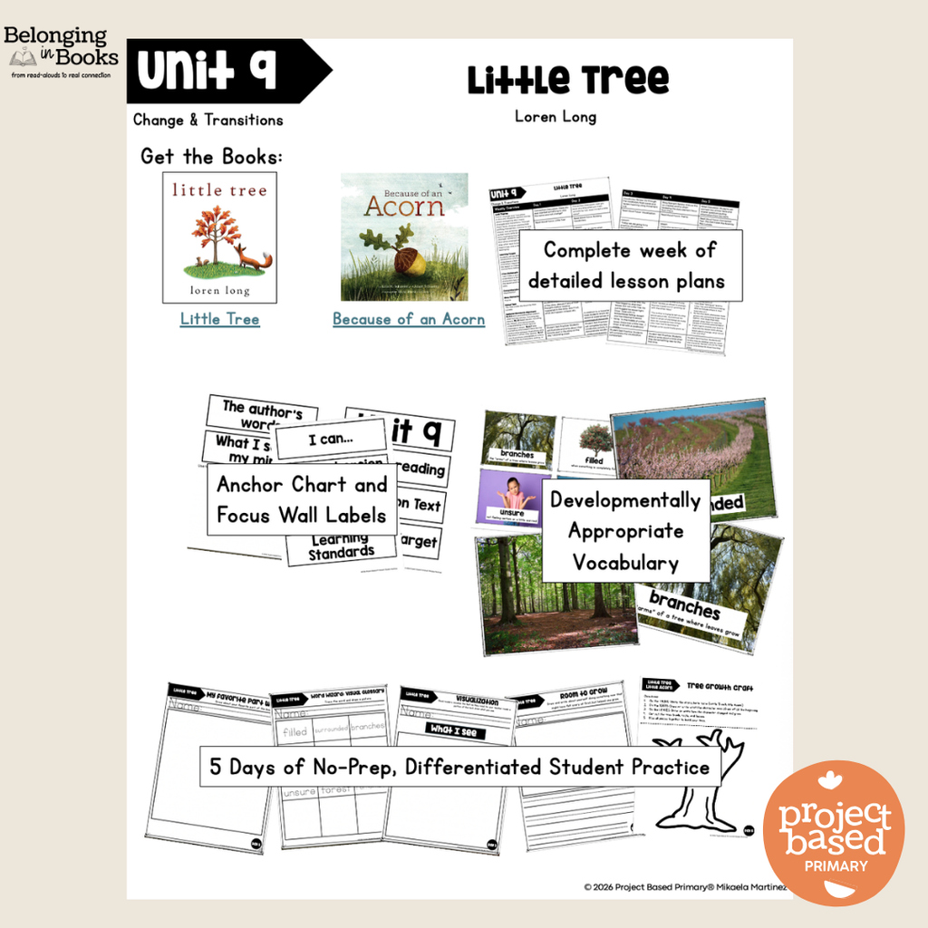 Little Tree Belonging in Books™ Reading Comprehension Week-Long Unit