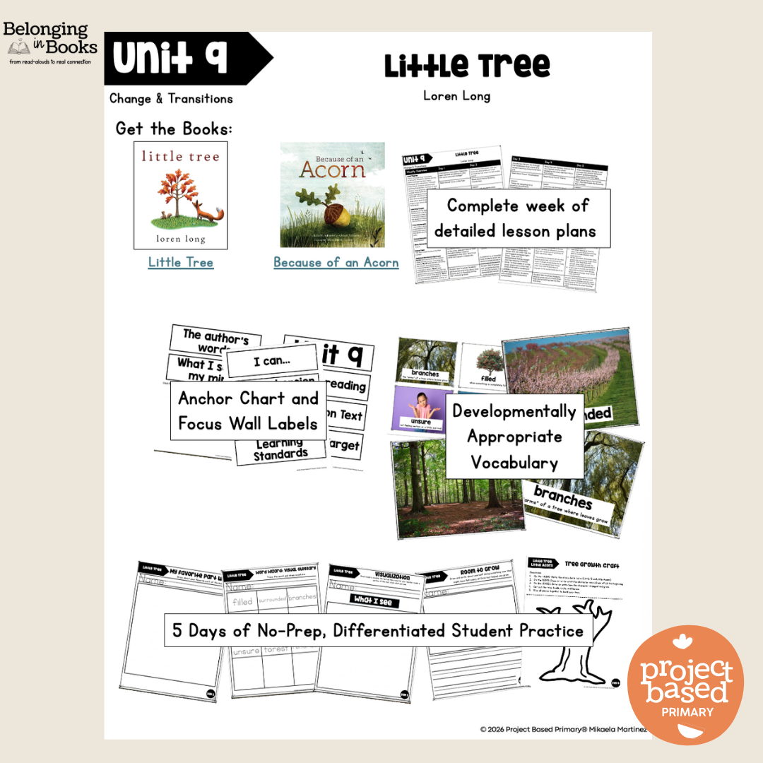 Little Tree Belonging in Books™ Reading Comprehension Week-Long Unit